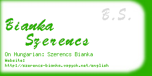 bianka szerencs business card